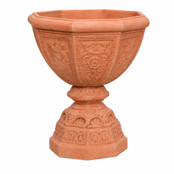 grosser byzantinischer Blumentopf aus Impruneta-Terracotta